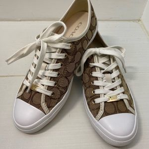 Coach Empire shoes/sneaker, kaki/chalk, size 8.5